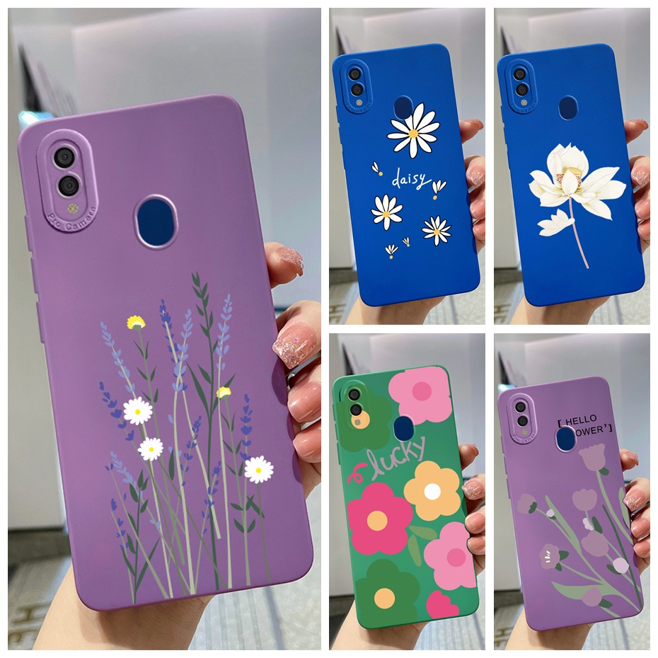 เคสโทรศัพท์ซิลิโคน-แบบนิ่ม-ลายดอกลาเวนเดอร์-สีม่วง-ป้องกันเลนส์กล้อง-สําหรับ-samsung-galaxy-a10-a10s-a50-a50s-a30-a30s-a20-a20s-m10s-m01s