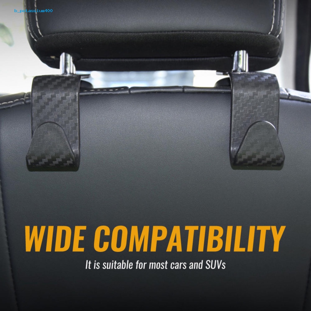 ภาพหน้าปกสินค้าPota Car Essentials Rear Seat Hook Car Rear Seat Handbag Storage Hook Strong Bearing Capacity for Vehicle จากร้าน b_potassium400.th บน Shopee