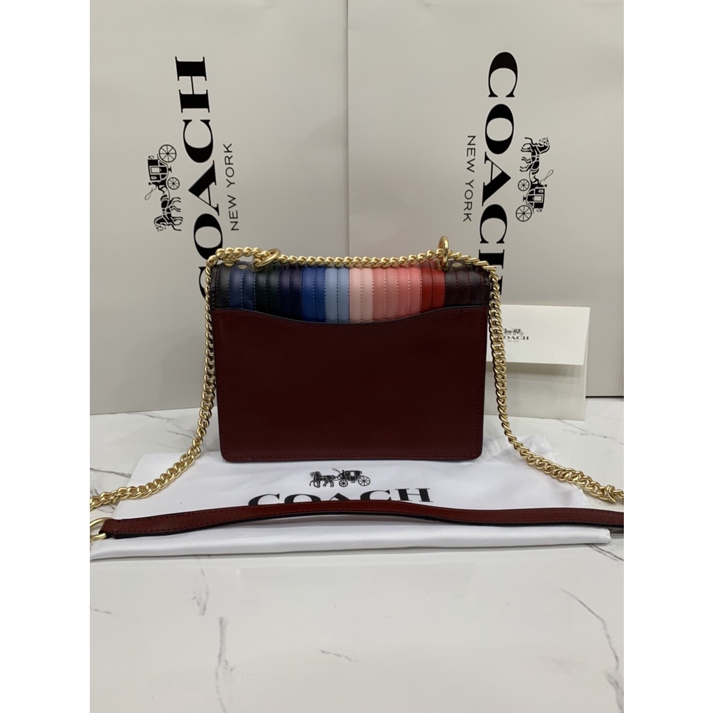 COACH KLARE CROSSBODY WITH RAINBOW LINEAR QUILTING COACH C1446