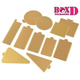 BDP22 แผ่นกระดาษรองเค้กเรียบ สีทอง มีหลายแบบ หลายทรงให้เลือก ราคาถูก แพคละ 50 ชิ้น