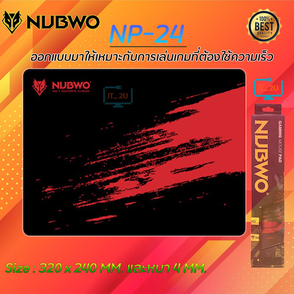 ภาพหน้าปกสินค้าNubwo NP-22/NP-24 Mouse Pad Speed