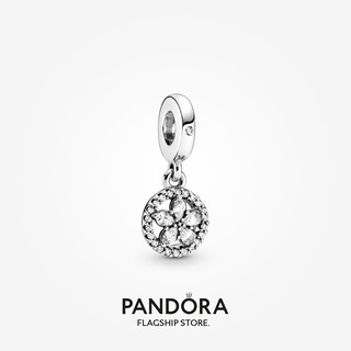 Pandora จี้เกล็ดหิมะ ทรงกลม แวววาว ของขวัญวันหยุด สําหรับผู้หญิง p804