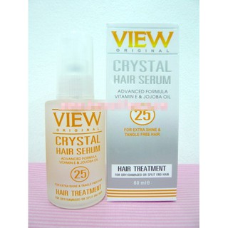 VIEW Original - CRYSTAL HAIR SERUM Advanced formula Vitamin E & Jojoba Oil & Ginseng Extract วิว คริสตัล