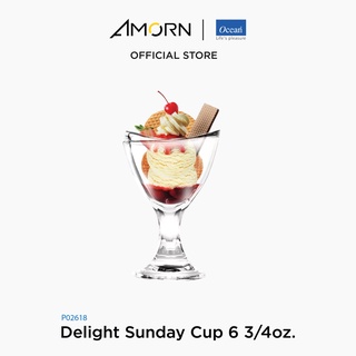 AMORN - (Ocean) P02618 Delight Sunday Cup [1กล่อง(6ใบ)] - ถ้วยไอศกรีม แก้วโอเชี่ยนกลาส  Cup 6 3/4 oz.