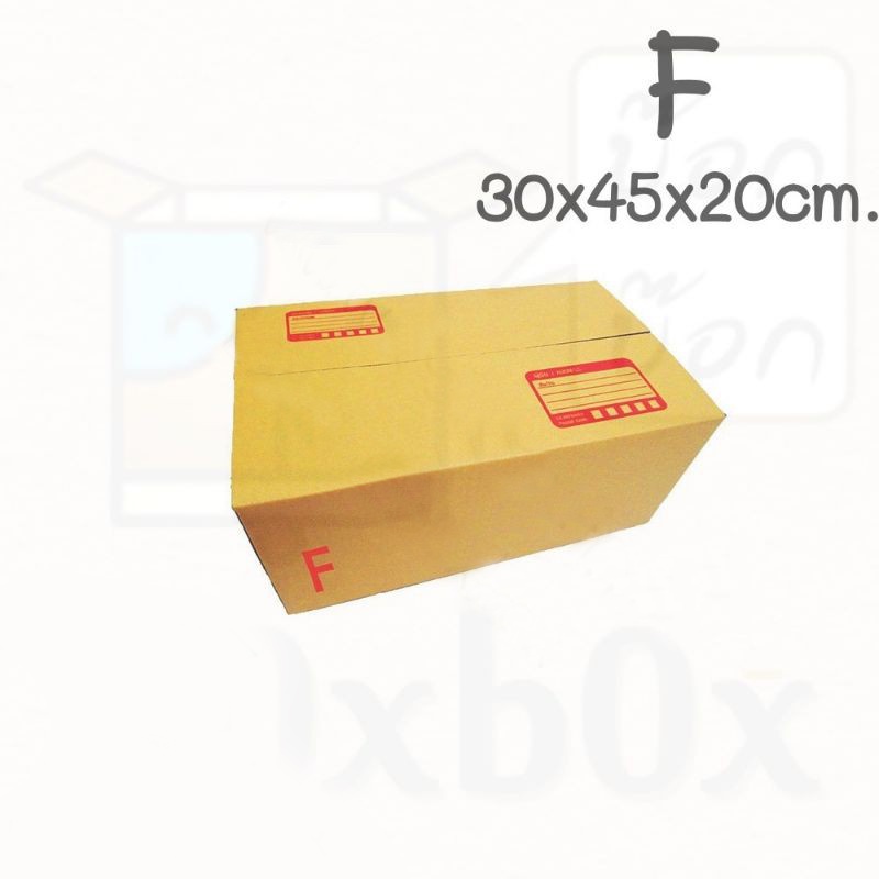 boxboxshop-10ใบ-กล่องพัสดุ-ฝาชน-กล่องไปรษณีย์-ขนาด-f-10ใบ