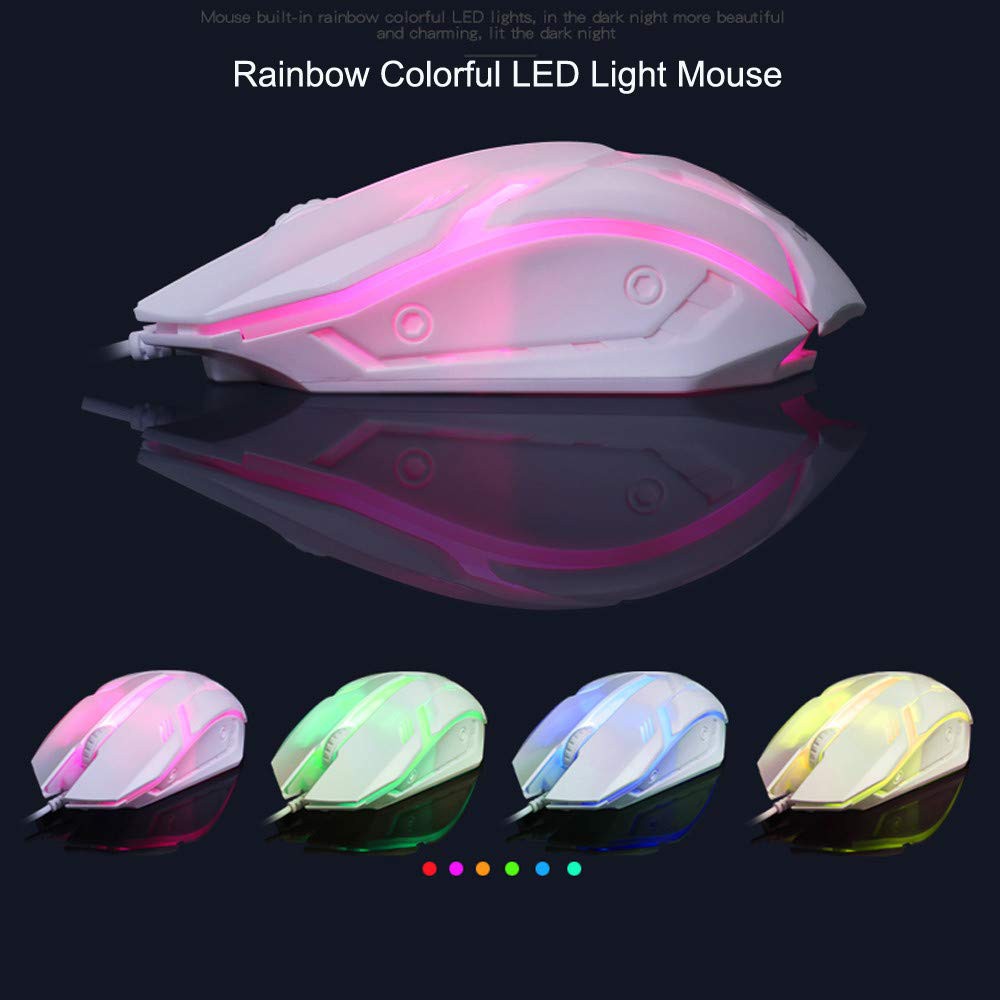 ภาพสินค้าชุดคีย์บอร์ดและเมาส์ ไฟสีรุ้ง  LIMEIDE GTX300 Gaming Keyboard mouse Rainbow RGB LED Illuminated จากร้าน bing55 บน Shopee ภาพที่ 5