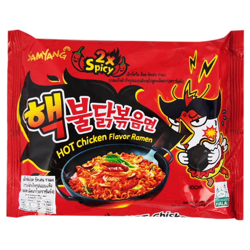 ซัมยังราเม็งกึ่งสำเร็จรูปแบบแห้งรสไก่สูตรเผ็ดมาก 140กรัม แพค 5 Samyang ...