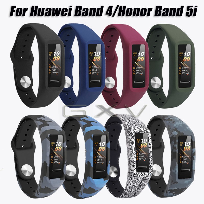ภาพหน้าปกสินค้าสายนาฬิกาข้อมือซิลิโคน ลายพราง สําหรับ Huawei Band 4