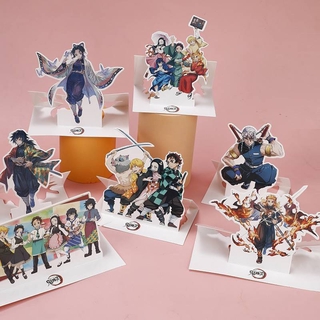 ภาพหน้าปกสินค้าฟิกเกอร์ รูปการ์ตูนอะนิเมะ ขนาดเล็ก สําหรับตกแต่งบ้าน สำนักงาน Japan Anime Demon Slayer Kimetsu No Yaiba Kamado Tanjirou Nezuko paper Figure Stand Model Plate Desk Decor Itadori kids gift Agatsuma Zenitsu Hashibira Inosuke ที่เกี่ยวข้อง