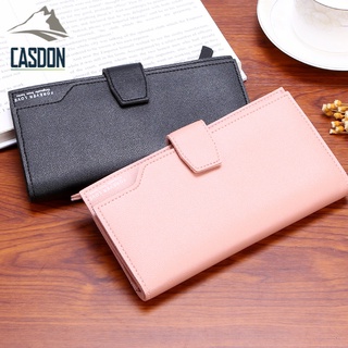 CASDON-กระเป๋าสตางค์ผู้หญิง กระเป๋าแฟชั่น เรียบเท่ห์ดูดี มีช่องใส่บัตร พร้อมส่งจากไทย  รุ่น LN-D26B