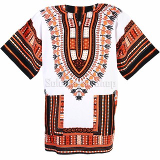 Dashiki African Shirt Cotton Hiphop เสื้อจังโก้ เสื้ออินเดีย เสื้อแอฟริกา เสื้อฮิปฮอป เสื้อโบฮีเมียน ad15o