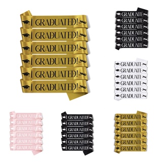 ผ้าคาดเอว ลาย I Graduated Sash พร็อพถ่ายรูป สําหรับตกแต่งปาร์ตี้จบการศึกษา 6 ชิ้น