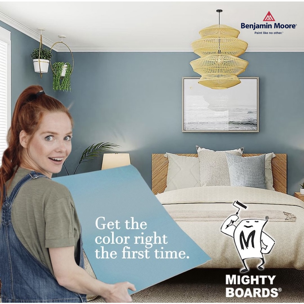 แผ่นทาสีสำหรับเทียบเฉดสีทาบ้าน-mighty-board-ยี่ห้อ-เบนจามินมอร์-benjamin-moore-สีทาบ้าน-สีทาภายใน