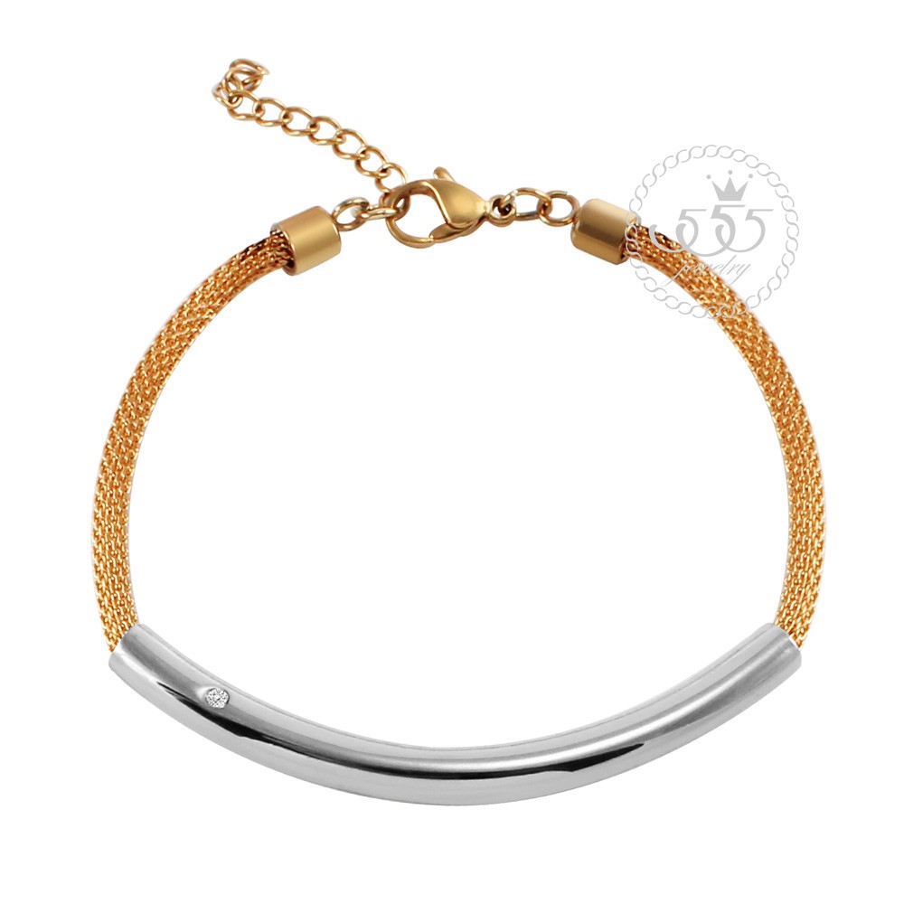 555jewelry-สร้อยข้อมือสแตนเลส-tube-mesh-chain-ดีไซน์-unisex-รุ่น-mnc-br199-สร้อยข้อมือแฟขั่น-สร้อยข้อมือสวยๆ-br4