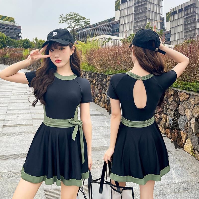ชุดว่ายน้ำวันพีชสำหรับผู้หญิง-ฤดูร้อน-กระโปรงสั้น-เซ็กซี่-ชุดว่ายน้ำไซส์ใหญ่-ชุดว่ายน้ำแฟชั่น-ชุดว่ายน้ำผู้หญิงสาวอวบ