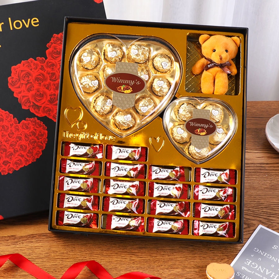 นม-ของขวัญวันวาเลนไทน์สำหรับแฟนนกพิราบ-กล่องของขวัญช็อคโกแลต-ของขวัญสำหรับแฟนคู่รัก-มีความหมาย
