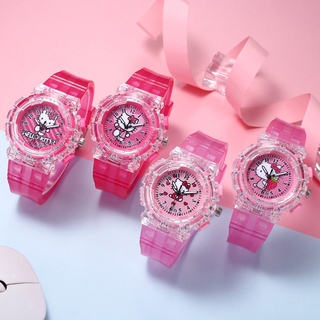 ราคานาฬิกาข้อมือ  ลายการ์ตูนคิตตี้ สีชมพู สำหรับเด็กผู้หญิง