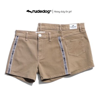 Rudedog กางเกงขาสั้นหญิง สีครีม รุ่น Side classic