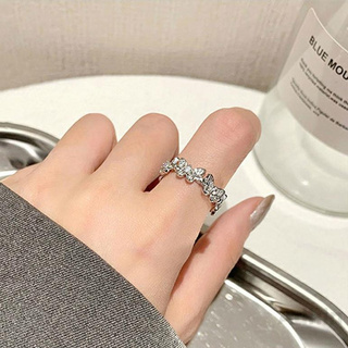 [Adkin] แฟชั่นส่วนบุคคลกับแหวนเปิดเพชรหญิงปรับแหวนผีเสื้อโลหะ 197