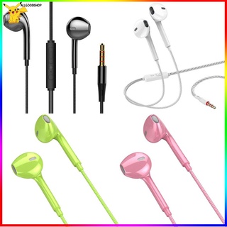 ✨AGST21✨ Quad-core Mobile Wired Headphones 3.5 Sport Earbuds with Bass Phone Earphone Wire hifi Stereo Headset