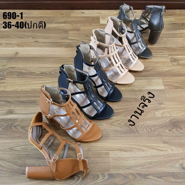 ราคา550บาท-สินค้าพร้อมส่ง-690-1-รองเท้าส้นสูงหุ้มส้น-วัสดุหนังเรียบหรูหนังนิ่ม