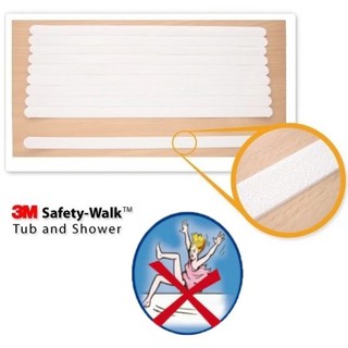 3M Anti-Slip Tape White เทปกันลื่นชนิดเส้น สีขาว (10 เส้น) สำหรับห้องน้ำ