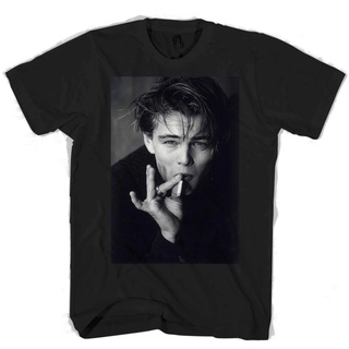 ผ้าฝ้ายแท้star tshirtเสื้อยืดแขนสั้น คอกลม พิมพ์ลาย Leonardo Dicaprio แฟชั่นสําหรับผู้ชายall sizes-5xl