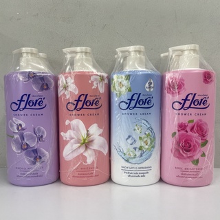 (แพ็คคู่) Flore Shower Cream ฟลอเร่ ชาวเวอร์ ครีม ผลิตภัณฑ์ครีมอาบน้ำ 500 มล. มี 4 สูตร