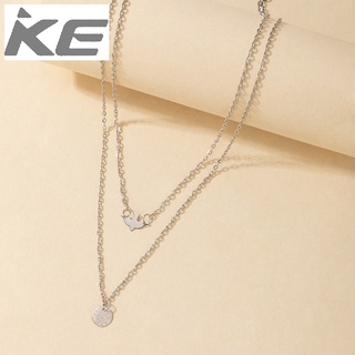 Jewelry Simple Round Bird Swallow Necklace Double Clavicle Chain for girls for women low price