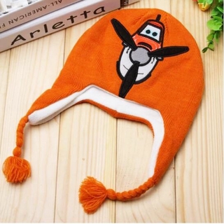 Akachan หมวกกันหนาวทรงน่ารัก สีส้ม-เครื่องบิน