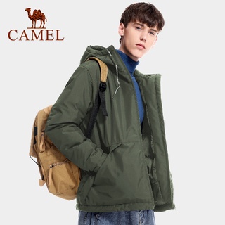 Camel เสื้อแจ็กเก็ตกีฬากลางแจ้ง แบบหนา กันน้ํา สําหรับผู้ชาย