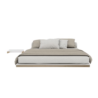 โปรโมชั่น Flash Sale : [กทม. 3-5 วัน ส่ง] Koncept furniture เตียงนอน รุ่น KC-PLAY SLEEPI ขนาด 5-6 ฟุต สีขาว-ลินเบิร์ก (220x203x10 ซม. *ความกว้า