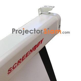 ภาพขนาดย่อของภาพหน้าปกสินค้าScreenBoy Manual Screen 100 นิ้ว 4:3 จอโปรเจคเตอร์ รุ่น แขวนมือดึง (60 x 80inch) (152 x 204 cm) สำหรับ ฉาย projector จากร้าน projectorsiammp.shop บน Shopee