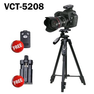 YUNTENG Tripod ชุด ขาตั้งโทรศัพท์ และกล้องถ่ายรูป พร้อมรีโมทบลูทูธ รุ่น VCT-5208