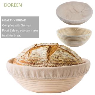 DOREEN Handmade Round Bread Fermentation Mass Proofing Baking Supplies Wicker Rattan Basket