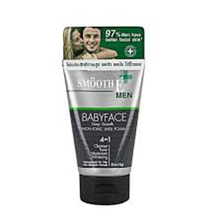 Smooth E Men Foam  โฟมล้างหน้าสำหรับผู้ชาย (สูตรไม่มีฟอง) ผิวหน้ากระจ่างใส ไร้สิว ผิวดูอ่อนเยาว์