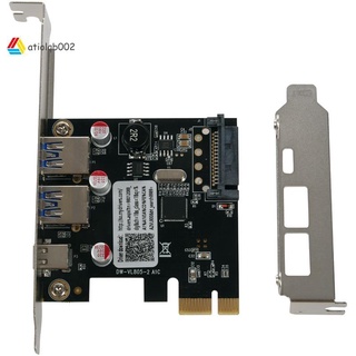 Usb 3.1 Type C Pcie Expansion Card Pci-E To 1 Type C และ 2 แบบ A 3.0 Usb อะแดปเตอร์ควบคุมการเดสก์ท็อปพีซี