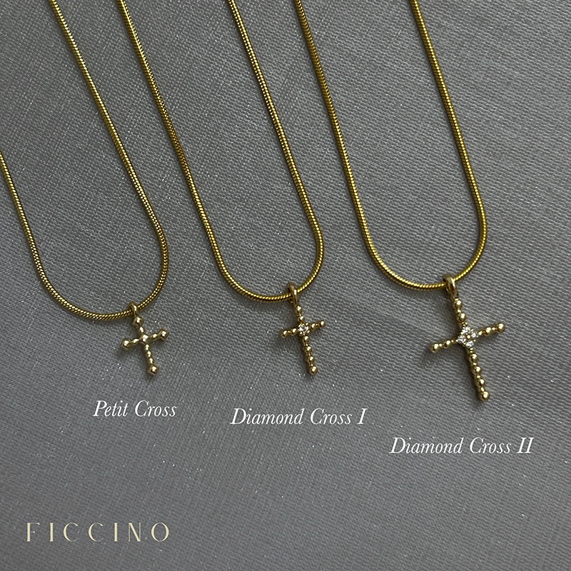 ficcino-สร้อยคอชุบทอง-18k-พร้อมจี้ไทเทเนียม-เรียบง่าย-สําหรับผู้หญิง