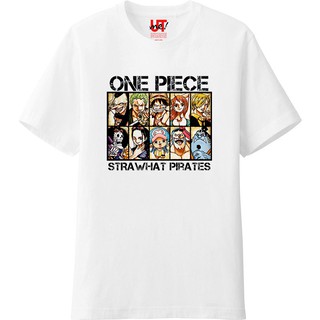 เสื้อยืดโอเวอร์ไซส์Uniqlo UT เสื้อยืดแขนสั้น คอกลม ลาย One Piece สําหรับผู้ชายS-3XL