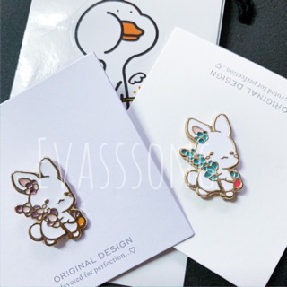 (มีของพร้อมส่ง!!!) PIN เข็มกลัด - น้องกระต่ายฟู