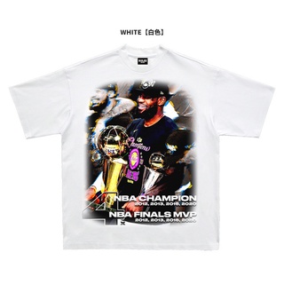 เสื้อยืดโอเวอร์ไซส์Rulee James Lakers James เสื้อยืดลําลอง แขนสั้น ทรงหลวม พิมพ์ลาย สไตล์ฮิปฮอป วินเทจS-3XL