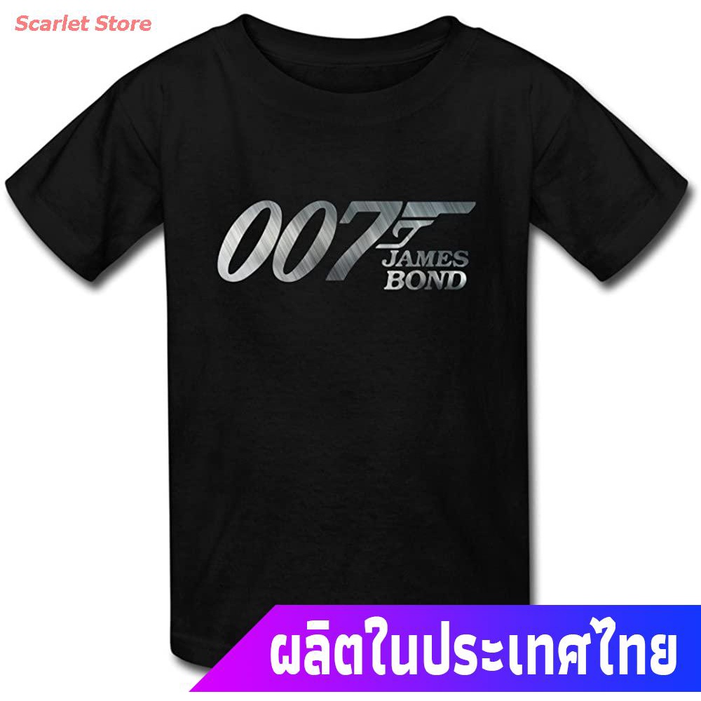 scarlet-store-เสื้อยืดเจมส์บอนด์เสื้อยืดยอดนิยม-hera-boom-youths-movies-007-james-bond-t-shirts-black-james-bond-mens