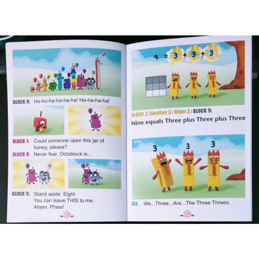 ใหม่-numberblocks-หนังสือการ์ตูนภาษาอังกฤษชุดสอนคณิตศาสตร์สำหรับเด็ก