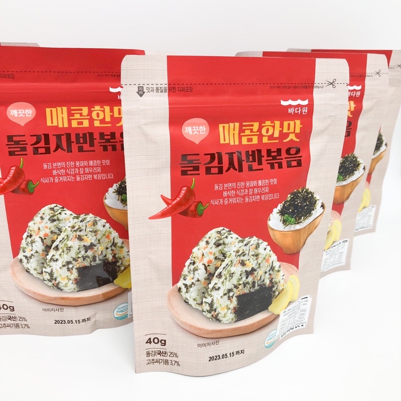 ภาพสินค้าสาหร่ายเกาหลี  KOREA SEAWEED 40g รสธรรมดา และ รสเผ็ด สาหร่ายโรยข้าว 김자반 สาหร่ายปรุงรส ผสมงาขาว จากร้าน onnee.store บน Shopee ภาพที่ 4