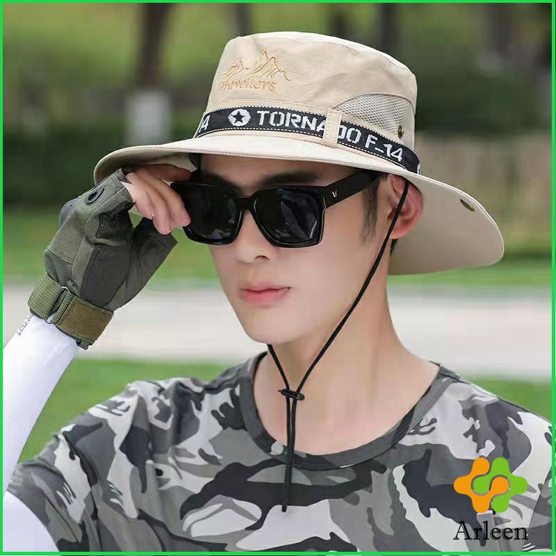 arleen-หมวกกันแดด-มีช่องระบายอากาศ-หมวกกลางแจ้ง-sun-hat