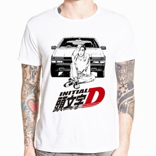 ใหม่ เสื้อยืดแขนสั้น พิมพ์ลายการ์ตูนอนิเมะ Initial D Homme Car A1 AE86 สไตล์ญี่ปุ่น สําหรับผู้ชาย