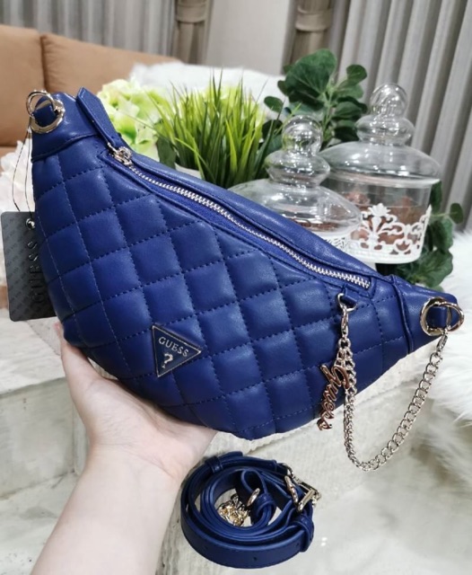 guess-kyli-fanny-pack-belt-bag-2019-สีน้ำเงิน