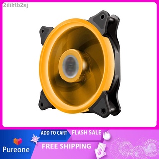 Pureone Universal 12cm 15LED Dual Aperture Silent PC Computer Case Cooling Fan Cooler