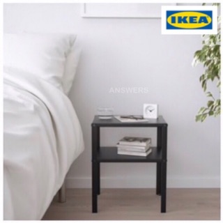 โต๊ะข้างเตียง IKEA(KNARREVIK คนาร์เรียวีค) ดำ, 37x28x45 ซม.