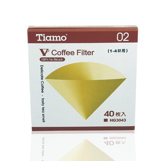 กระดาษกรองกาแฟ ทรงกรวย Tiamo 02 ขนาด 2-4 ถ้วย